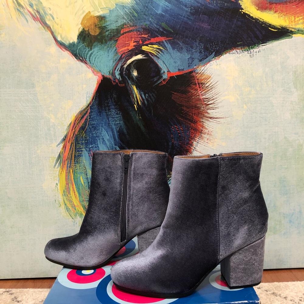 Blue Suede Booties